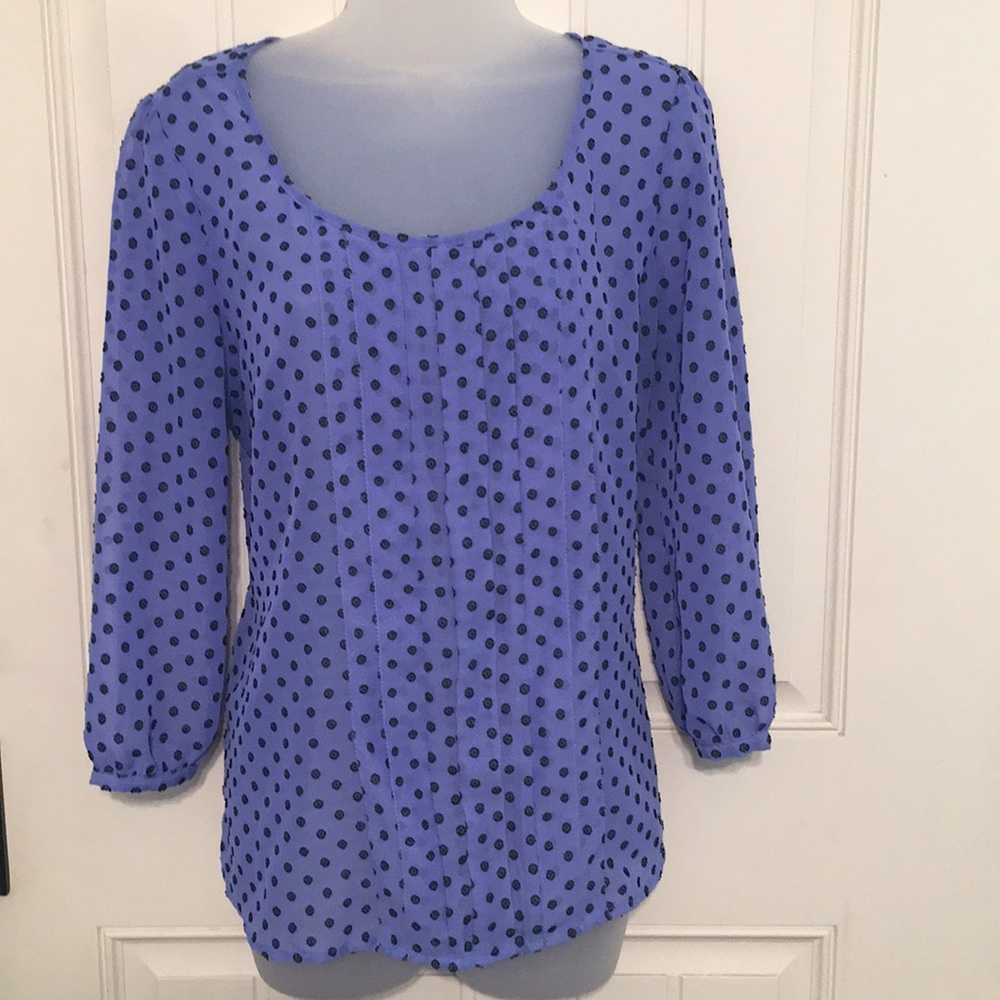 Sheer 3/4 Sleeve Blouse